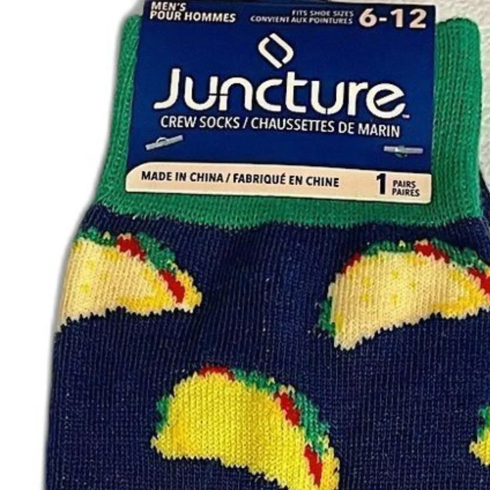 Taco Novelty Socks Men's Size 6-12 UNISEX Taco Tuesday Socks NEW
